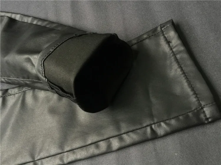 The popular high waist buckles does not have the pocket autumn winter jogger style imitation leather small feet pants big code (19)