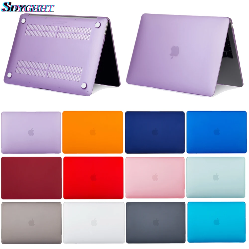 

Matte Frosted Full Laptop Case For MacBook Air 13 A1932 ID Pro Retina 11 12 15 Cover Touch Bar 2018 New A1706 A1707 A1989 A1990