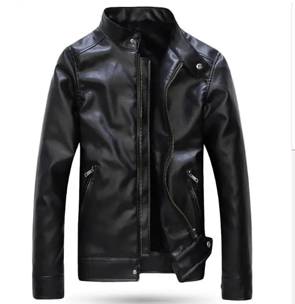 Hot Plus size New 2014 Spring Autumn Casual Male Leather Jacket Coat