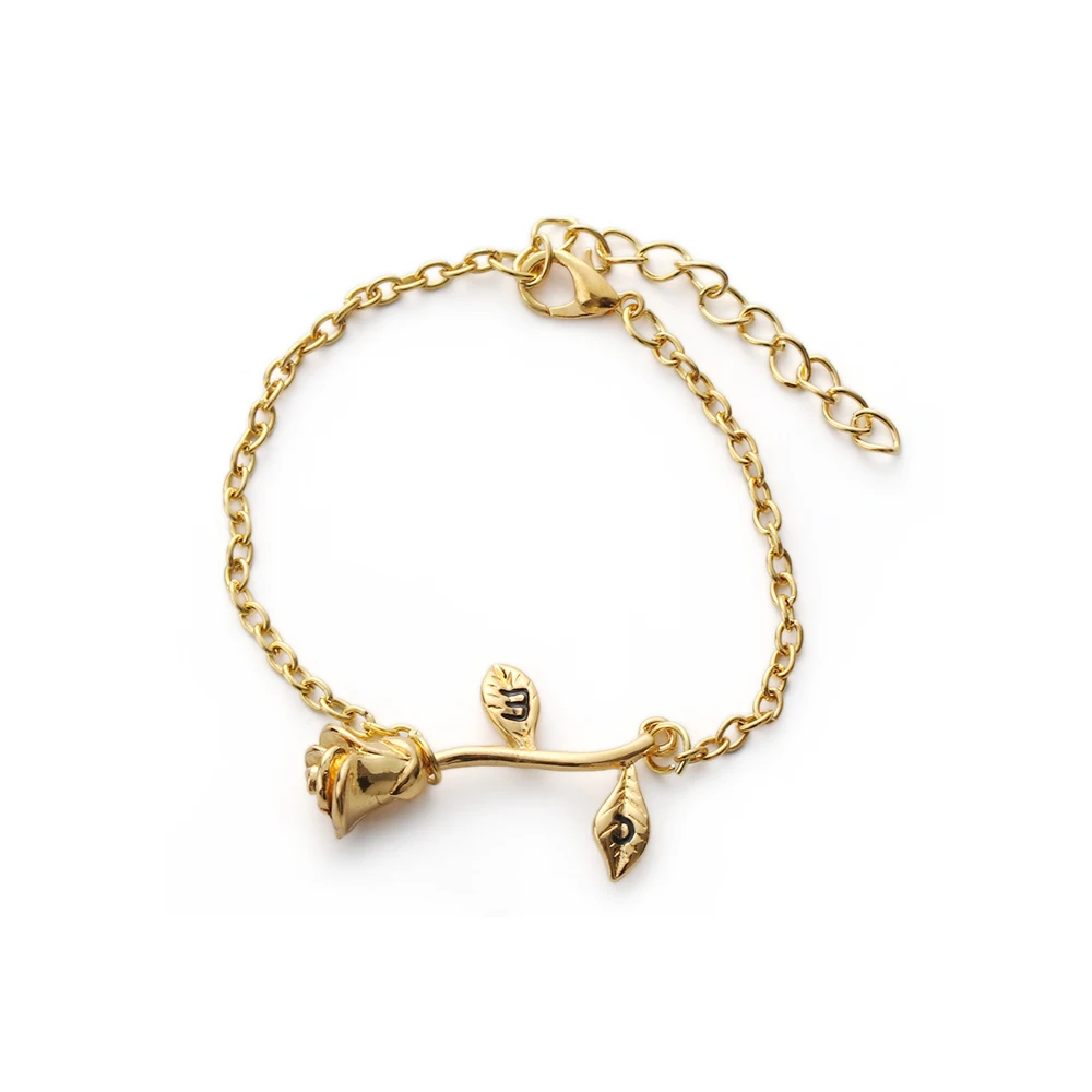 

1Pcs Fashion Rose Flower Charm Bracelet For Women Chic Adjustable Bracelet & Bangle Wedding Bridal Jewelry Gift