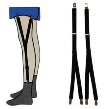 MISSKY унисекс противоскользящие y-образный чулок на подтяжках трикотажные зажимы/Захваты износа аксессуары