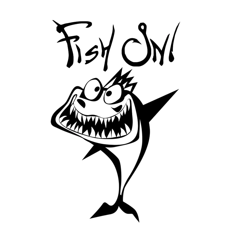 11.5cm*18cm Fish On Cartoon Animal Car Styling Car Sticker Vinyl Decal