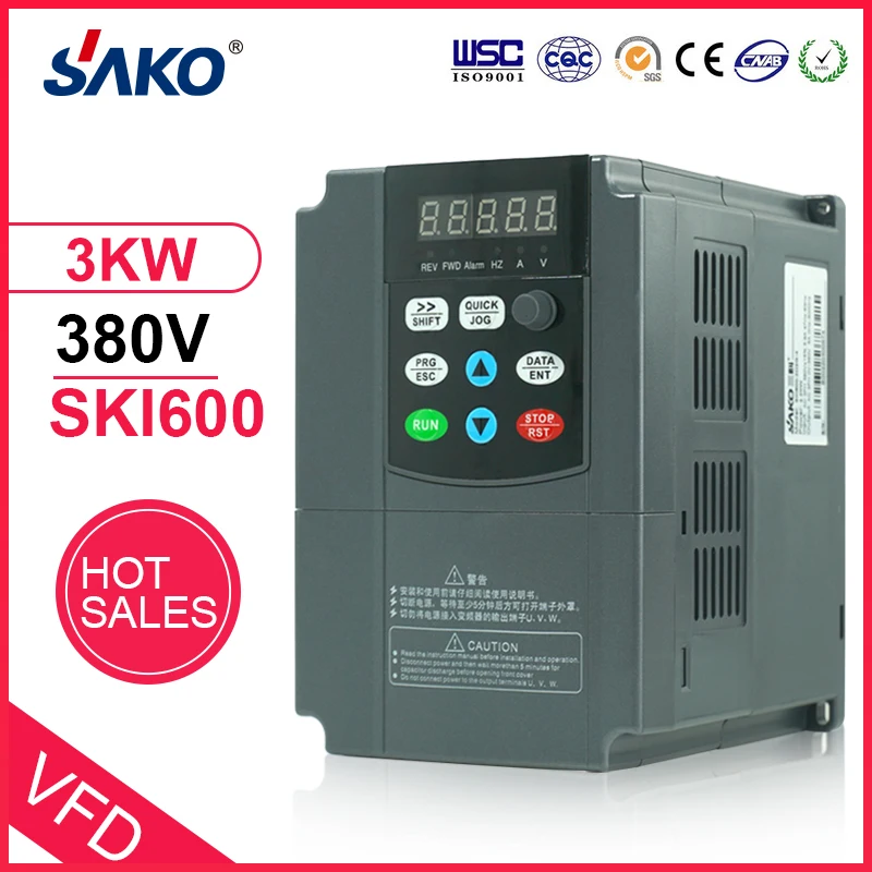 Sako 380V 3KW VFD High Performance Variable Frequency Converter