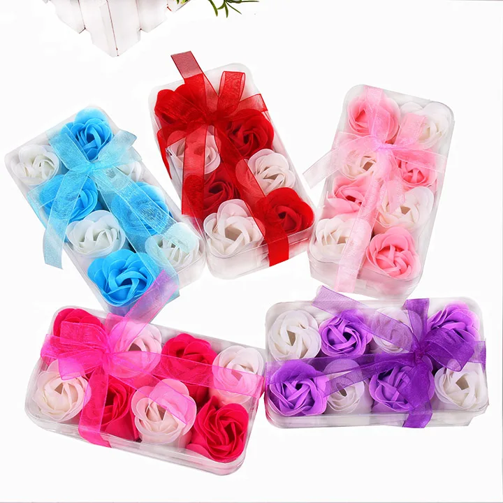 Rose soap flower creative soap flower gift box handmade soap rose party