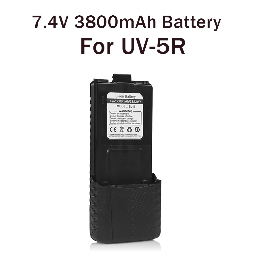 7,4 В 3800 мАч Baofeng литий-ионный аккумулятор для UV-5R DM-5R TP F8+ UV-5R uv 5r Plus Walkie Talkie двухстороннее радио, оригинальные аксессуары