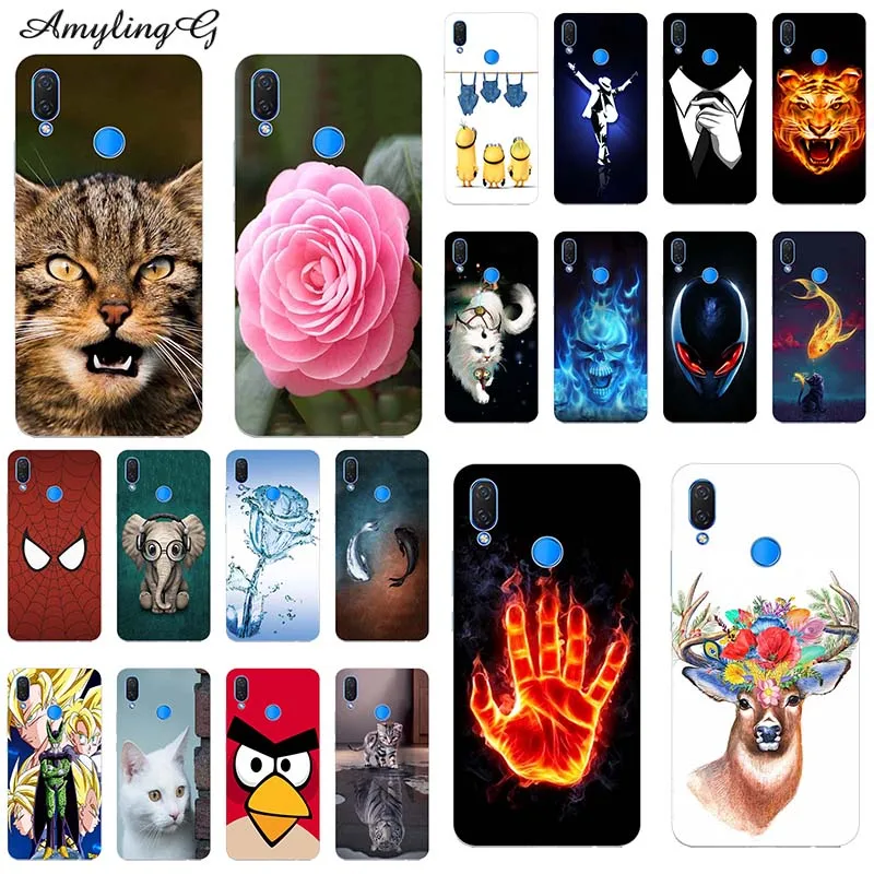 

Cartoon Phone Case For Tecno Camon 11 Pro Camon11 6.2" Soft Silicone Cover Cartoon cover TPU Rose Owl Cute Fundas Para Style Cat