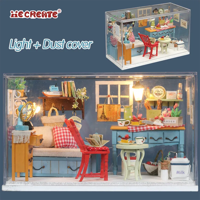 

Girl Furniture DIY Miniature Doll House 3D Wooden Doll Houses Miniature Dollhouse Furniture Kit Toys for Children Sweet Years