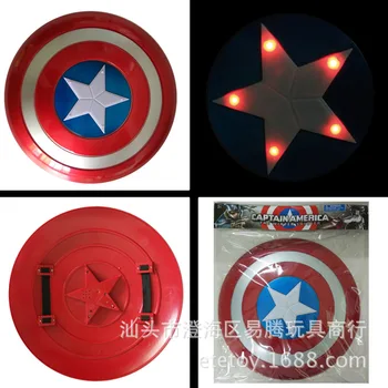 

32cm Captain America's shield Children's light and sound shield Luminous mask Halloween show Holiday gifts Children's Toys