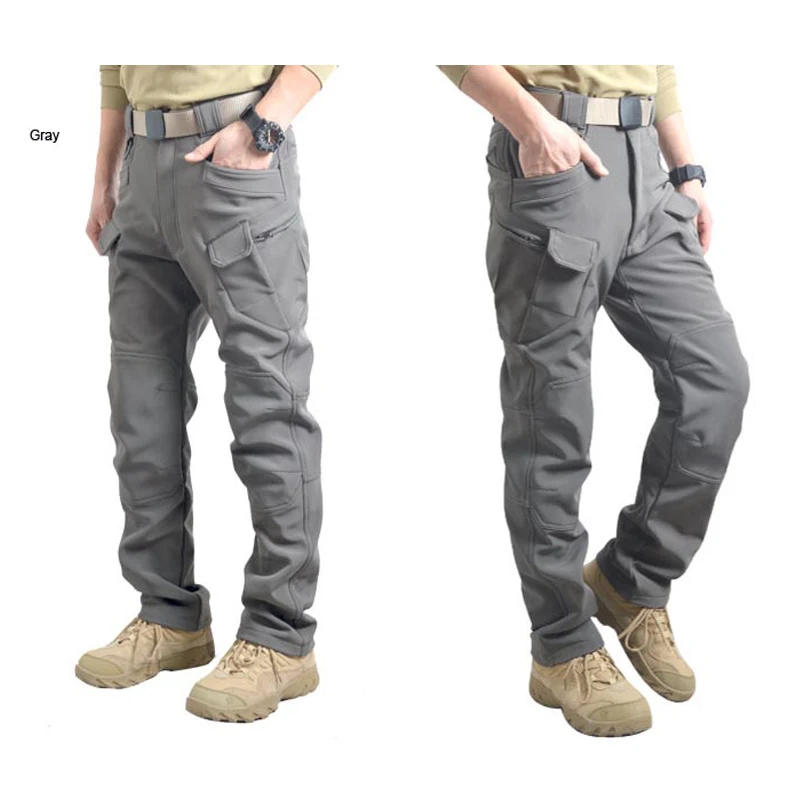 Los hombres de invierno resistente al agua los peces táctico de la piel de tiburón, SoftShell senderismo militar pantalón hombre del ejército caza campamento pantalones subir Trekking de lana Los hombres de invierno resistente al agua los peces táctico de la piel de tiburón, SoftShell senderismo militar pantalón hombre del ejército caza campamento pantalones subir Trekking de lana
