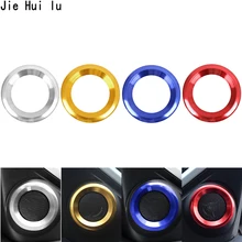 1x decorações círculo trims altifalante anodizado alumínio porta do carro de áudio alto-falante anéis trims para honda civic 2016 2017 2018 2019