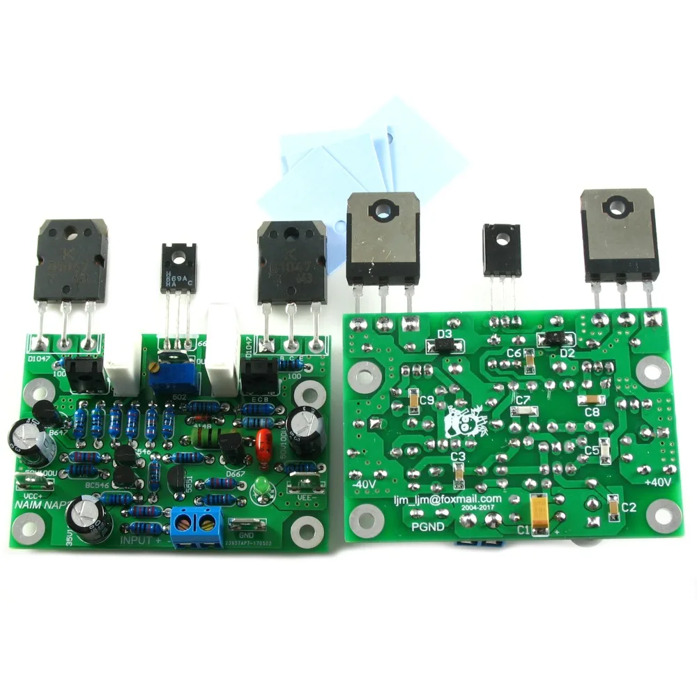 Одна пара NAIM NAP250 MOD клон Собранный класс AB двойной стерео усилитель плата 80 Вт 8R