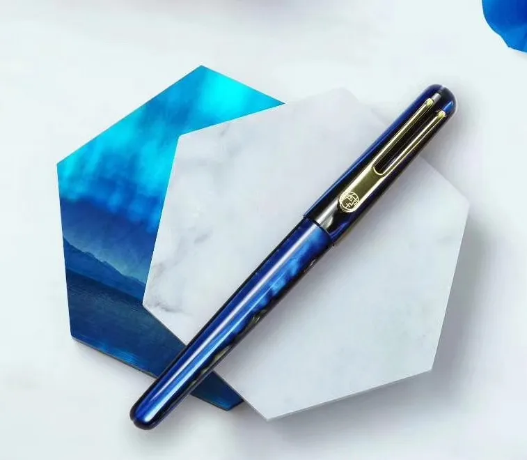 Caneta de Tinta Presente para a Escola de Escritório de Negócios Nova Picasso Celluloid Caneta Fonte Pimio Etsandy Aurora Ps-975 Irídio f Nib Escrita 3 Canetas tinteiro