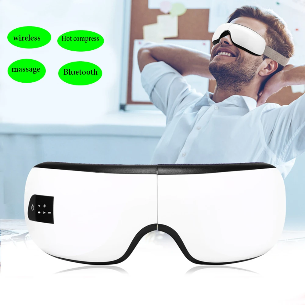 

Electric Eyes Massager Bluetooth Smart Wireless Vibration Air Pressure Heating Music Relieving Eye Fatigue Stress Relief eyecare