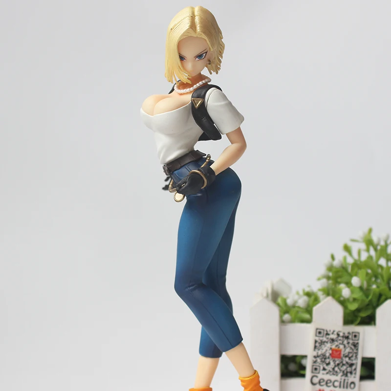 8 дюймов Аниме DBZ сексуальные девушки Android 18 ПВХ экшн фигурка из коллекции лазури