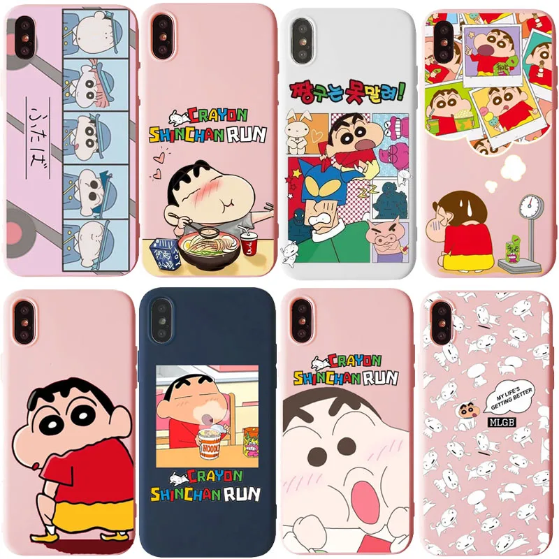 Японский комикс Crayon Shin-chan чехол для телефона мягкий ТПУ Забавный чехол для iPhone 11Pro XS MAX 8plus 6s 7plus Защита оболочки