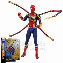 Оригинальная фигурка Marvel Мстители 3 Бесконечность войны Железный Человек-паук 7 "фигурку Даймонд выберите DST MS игрушки куклы Коллекционные