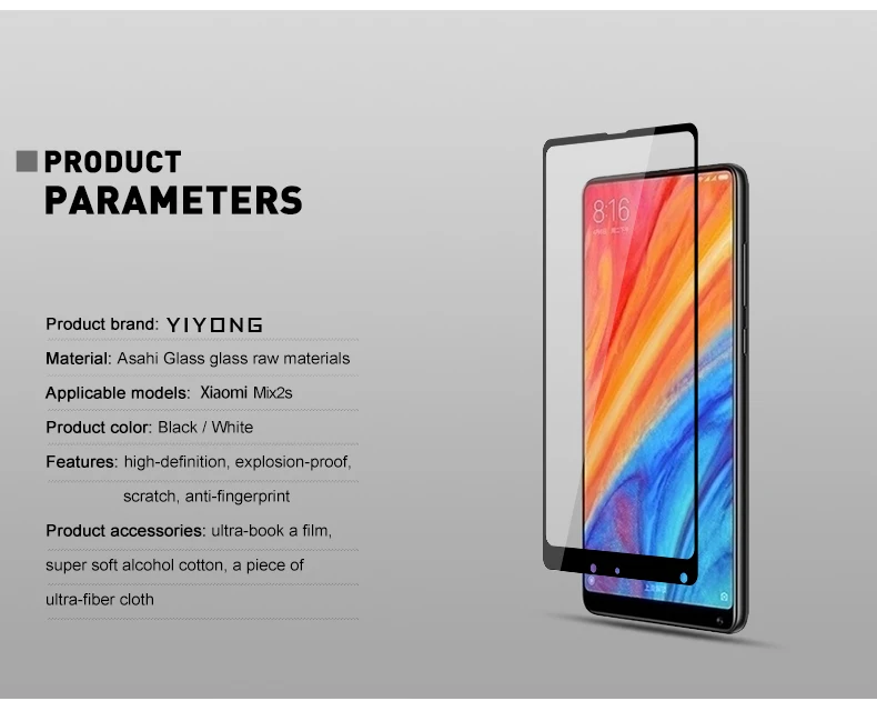 YIYONG 5D полное покрытие стекло для Xiaomi mi Mix 2 S 2 S закаленное стекло Xio mi x2 s mi x3 Защита экрана для Xiaomi mi x 3 стекло