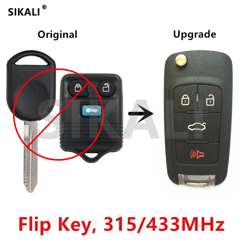 SIKALI Remote Key Upgrade for FORD/LINCOLN/MERCURY 315MHz/433Mhz Escape Explorer Excursion Expedition Focus Mustang Navigator