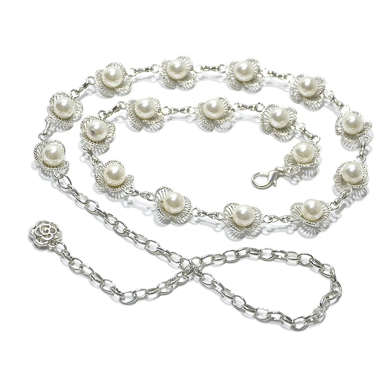 

Women's Metal Waist Chain Women's Belt Bohemian National Style Wild Jewelry Dress Waist Chain Flower Pendant Belt
