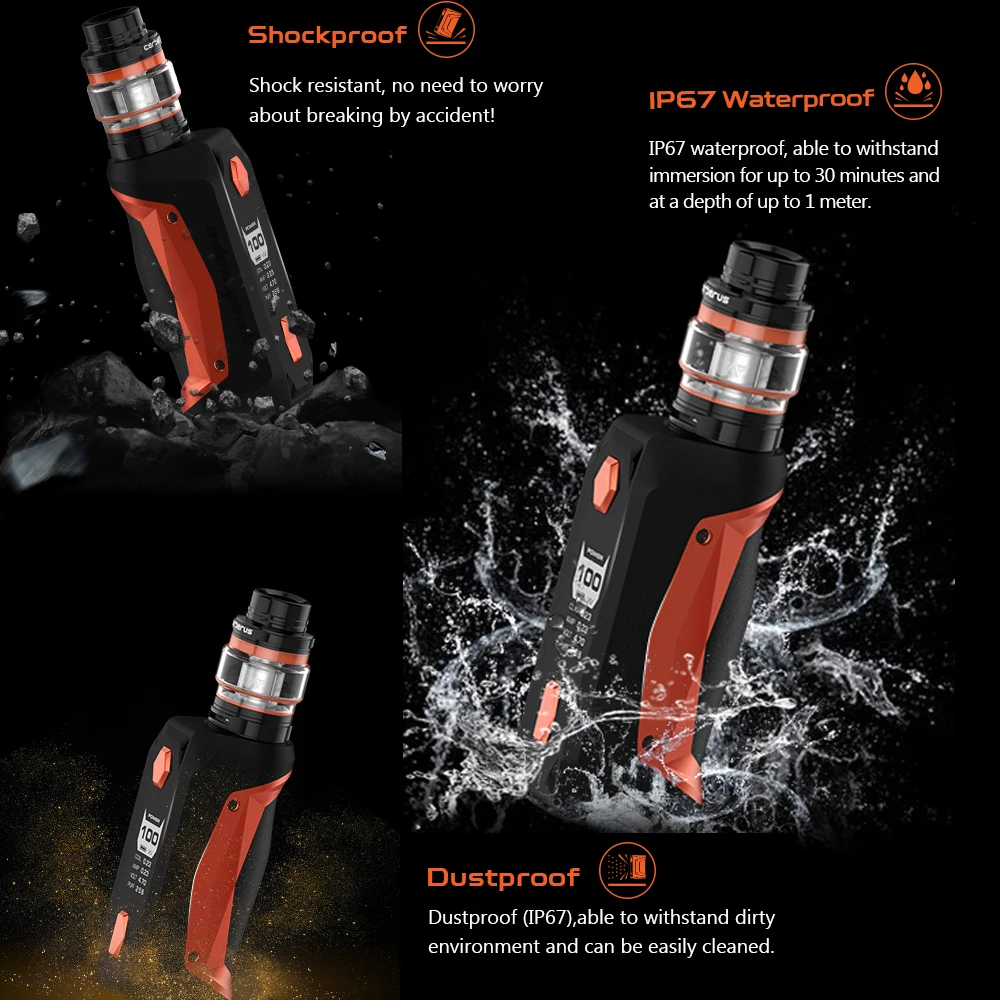 Geekvape Aegis Solo 100 Вт коробка мод комплект 18650 батарея 5 мл Cerberus Танк Супер Сетка X2