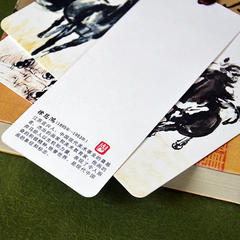 Coloffice 4 шт./компл. творческий Китайский Стиль закладки «лошади» классического искусства студент подарок школьные канцелярские Бумага живописи тушью Закладка для книги