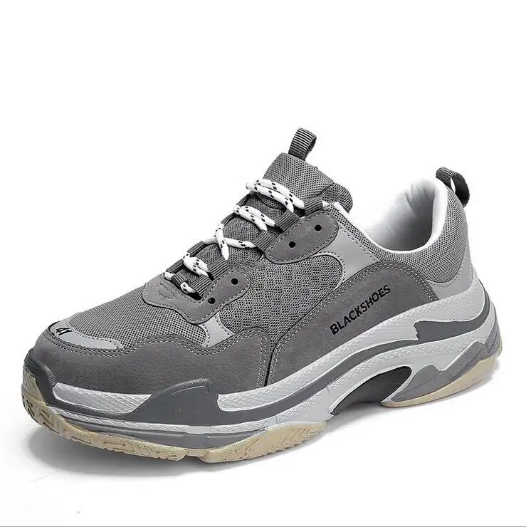 Мужские и wo мужские парные кроссовки для бега, дышащие кроссовки для бега, спортивная обувь для фитнеса, прогулок, спорта на открытом воздухе, новинка - Цвет: Серый