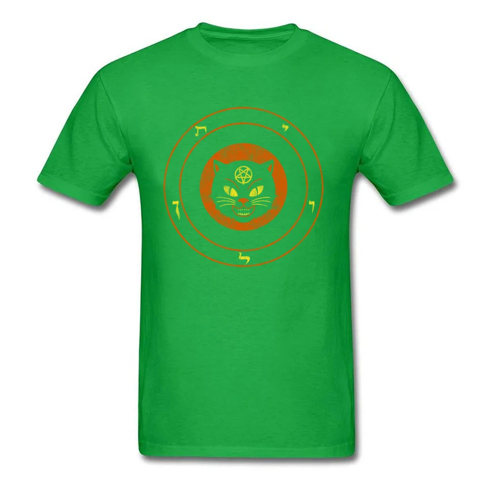 Order of the Black Cat T-Shirt Short Sleeve Casual Brand New Young Labor Day Tops Tees Casual Tops & Tees O Neck Pure Cotton Order of the Black Cat green