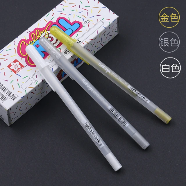 Sakura Gelly Roll Gel Pen White Color 0.5 mm 0.8 mm 1.0 mm Japan -  AliExpress