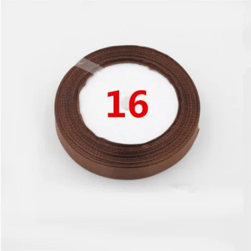 25 мм, 1890 метров, шелковая атласная лента, украшение для свадебной вечеринки, пригласительная открытка, подарочная упаковка, рождественские принадлежности для скрапбукинга Riband - Цвет: Brown