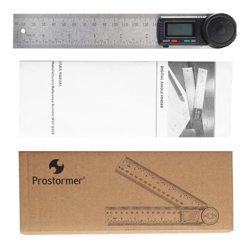 Цифровой угломер линейка метр 360 градусов транспортир стальной Инклинометр угломер электронный угломер транспортир 29