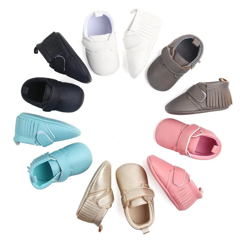 Kidadndy кисточки Bezoar 0-1 года новорожденных обувь Твердые младенческой мальчик девочка противоскользящие туфли дешевые Frist ходунки детские