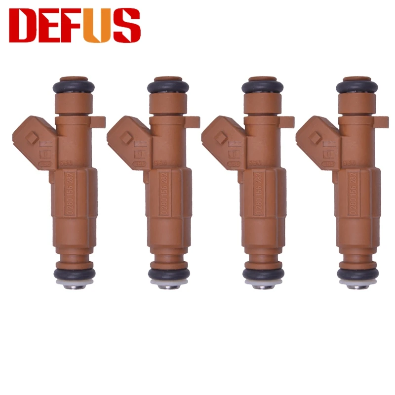 DEFUS 4X 0280156282 топливный инжектор Bico для Chevrolet Chery Tiggo A5 Форсунка впрыска топлива 0 280 156