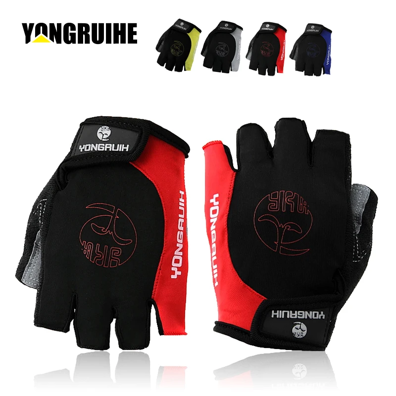 

Yongruih BG03 Summer Half Finger Cycling Gloces Men's Women's Sports MTB Mountain Bike Shockproof Breathable Gloves Clothing