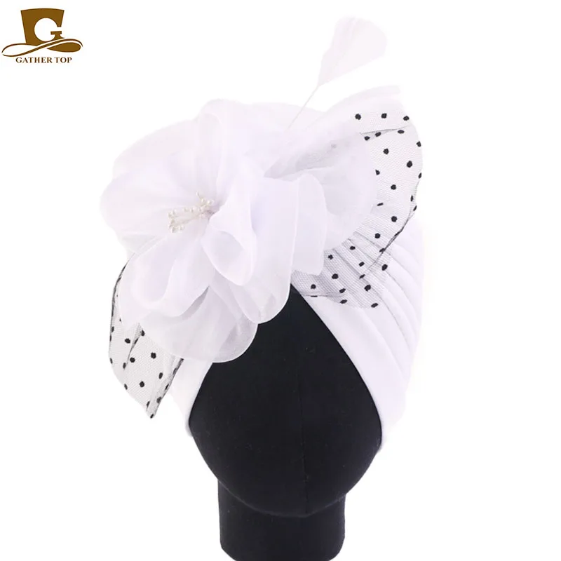 Женская шапка-чалма в стиле церковного Дерби, аксессуары для волос, свадебные, вечерние, Свадебные шляпы, шапка Хемо