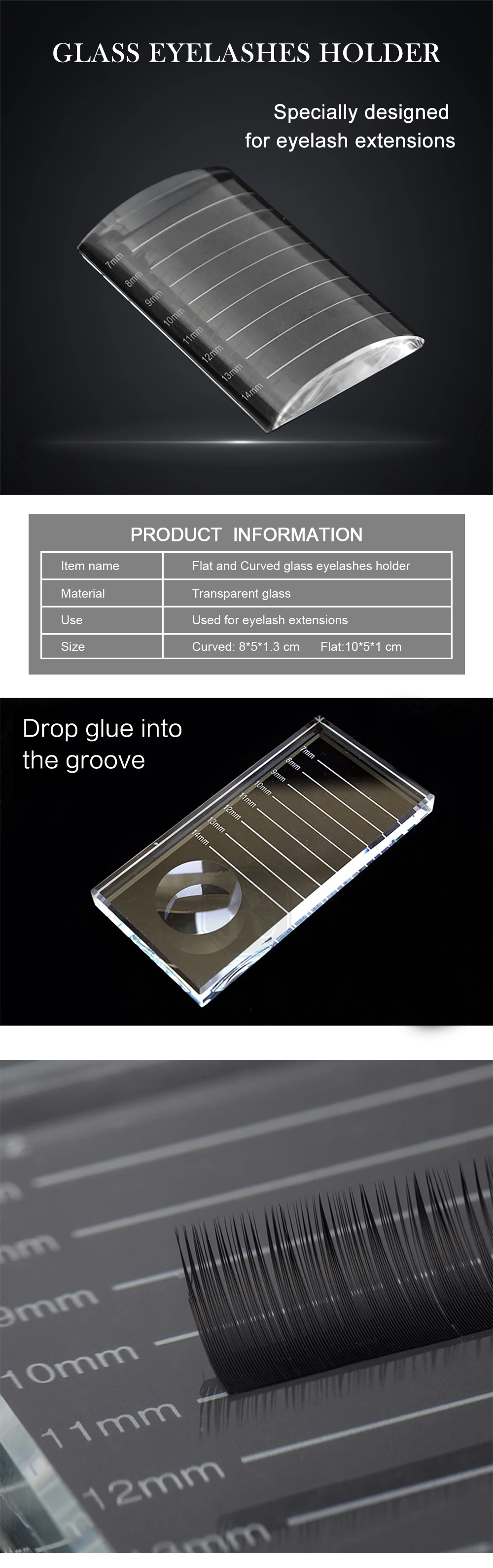 NATUHANA Transparent Eyelash Extension Crystal Glue Holder False Lash Tile Eyelash Stand Pad Pallet Lashes Holder Makeup Tool makeup tools beauty supplies makeup palette holder