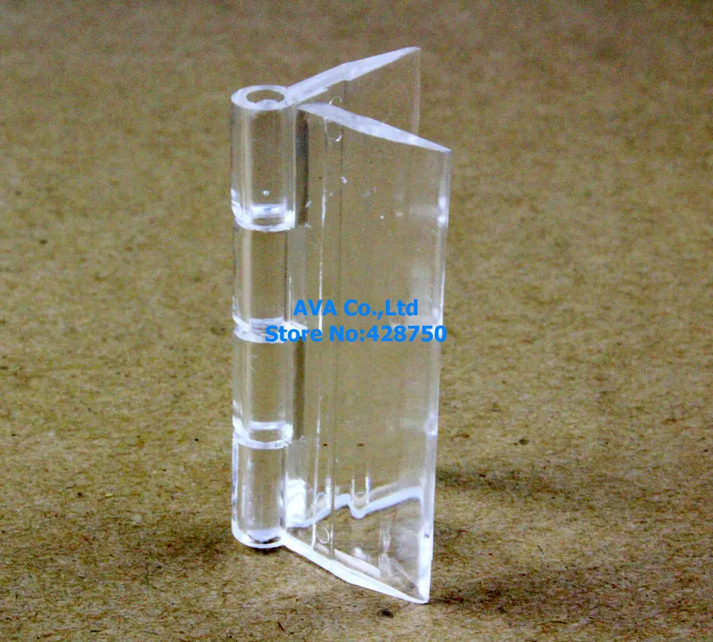 2PCS Clear Transparent Acrylic Plastic Hinge Box Piano Plexiglass Hinge 100x42mm