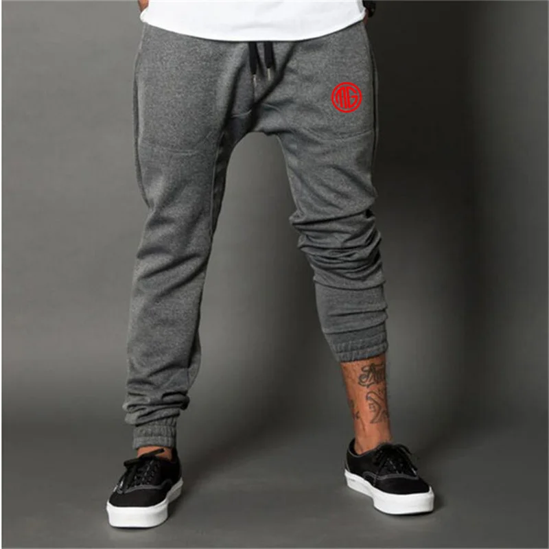 

New 2018 Fitness mens gyms Pants Men Fashion cotton Sweatpants sporting Joggers Trousers Casual Skinny Fitted Bottoms
