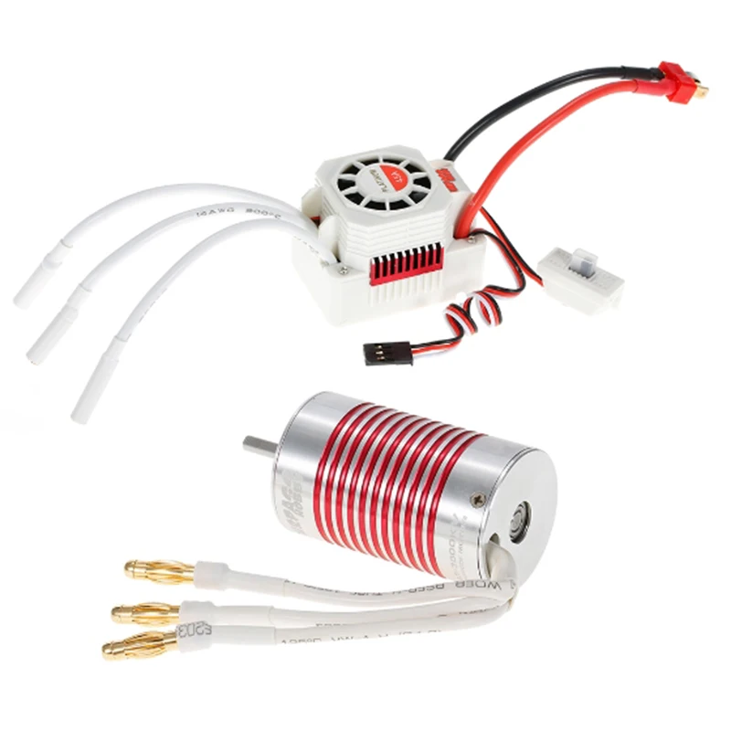 Platinum Set Waterproof 2845 3800KV Brushless Motor with 45A ESC for 1 14 1 12 RC