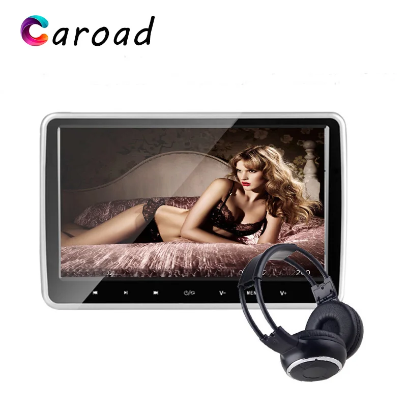 Caroad 10 6 дюймов подголовник автомобиля DVD плеер мониторы сенсорная кнопка