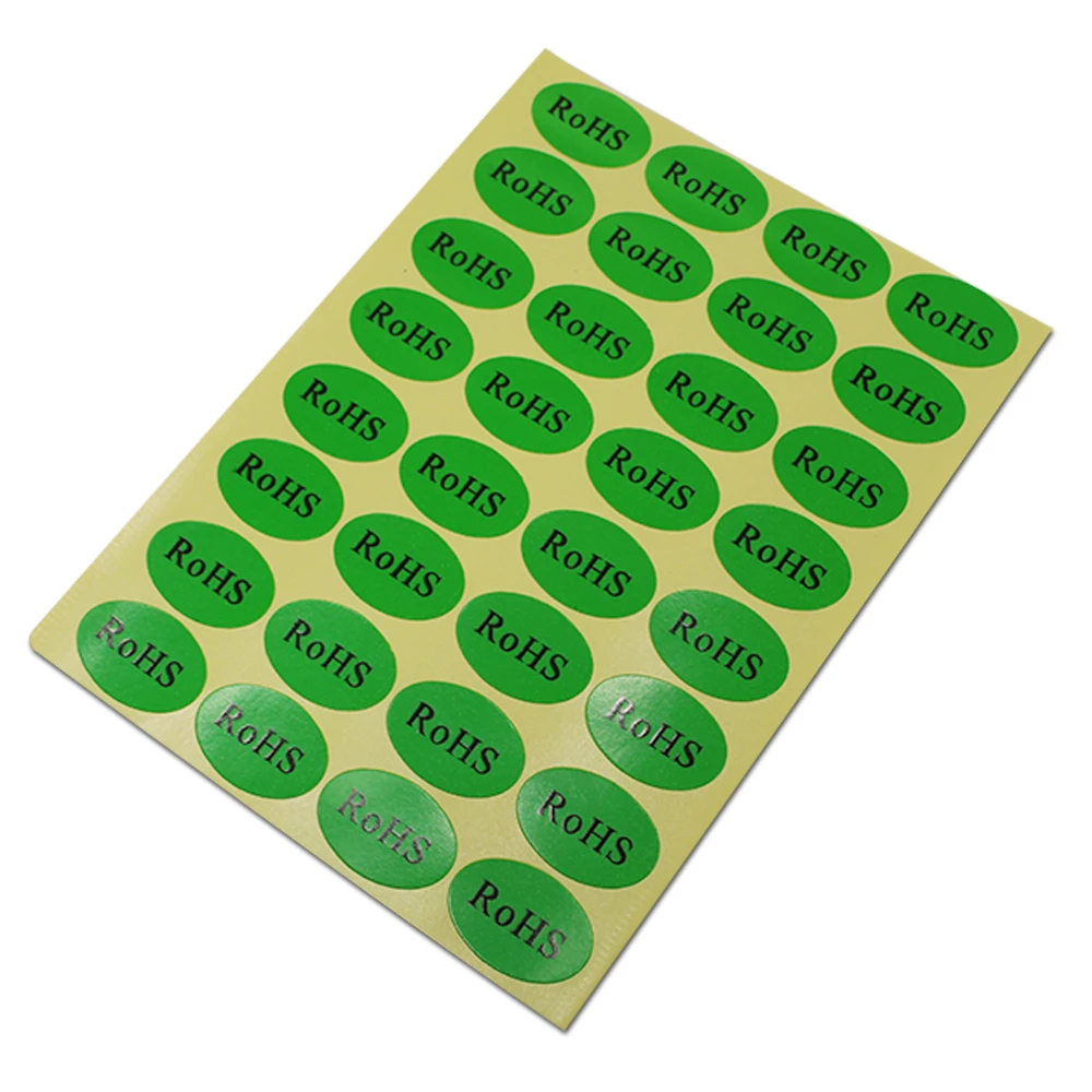Wholesale 4 Size Self Adhesive Packaging Oval ROHS Sticker Retail