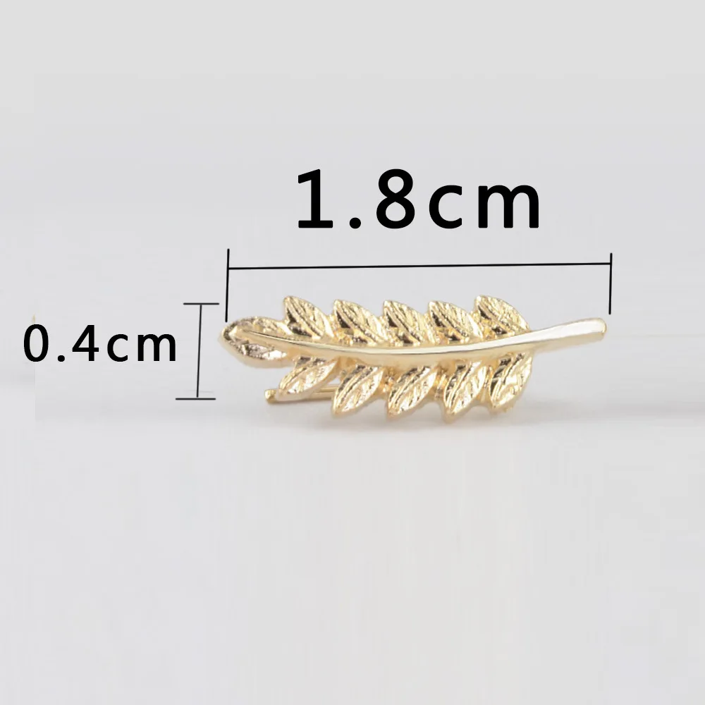 Женские простые металлические геометрические серьги в форме звезды, серьги-гвоздики, манжета на застежке, модные панк золотые украшения в виде листьев, пирсинг, серьги, аксессуары