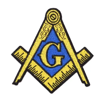 

Free Mason Embroidered patch Iron on clothes patches For clothing DIY Stripes Badges Stickers Garment Appliques wholesale