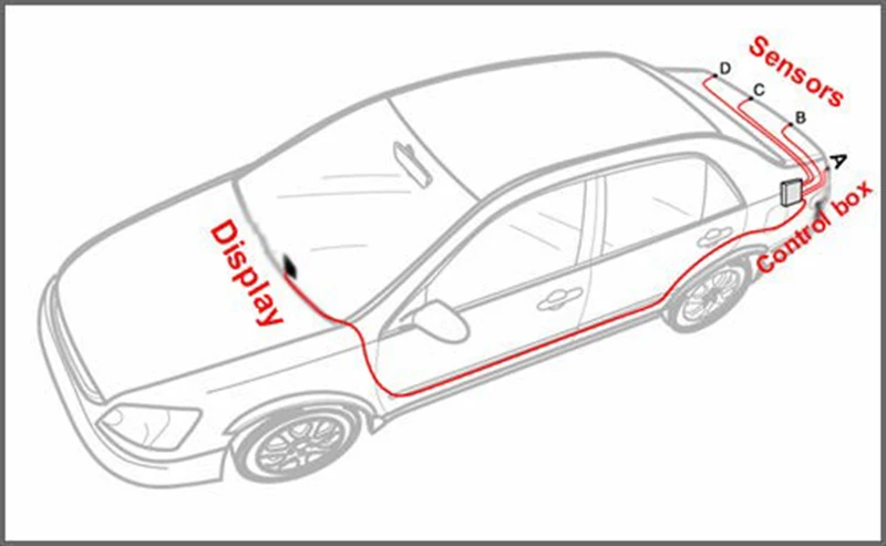 Один комплект светодиодный датчик парковки авто детектор парктроник Дисплей обратный резервный Радар монитор система с 4 датчиками s