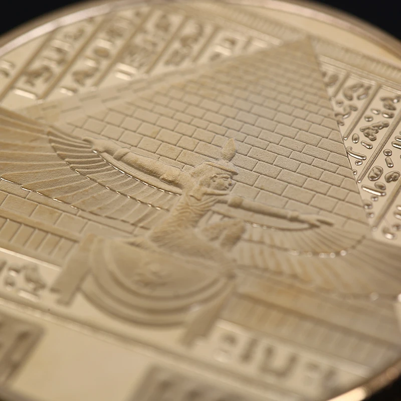 1 шт позолоченные монеты Древний Египет Сфинкс монеты для коллекции подарок вызов монеты