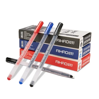 

12pcs/set Large Capacity Gel Pen 0.35mm 0.5mm Black Blue Dark-blue Red Ink Needle Tip Signature Pens School Office Supplies
