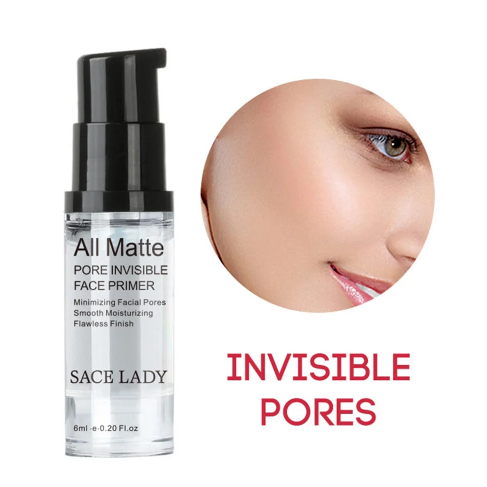 

SACE LADY Blur Primer Makeup Base 6ml Face Elixir Oil Control Professional Matte Make Up Pores Brand Foundation Primer