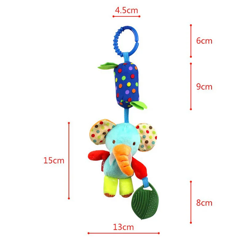 1pcs Sozzy Multifunctional Baby Toys Rattles Mobiles Soft Cotton Infant Pram Stroller Car Bed Rattles Hanging Animal Plush Toys (7)