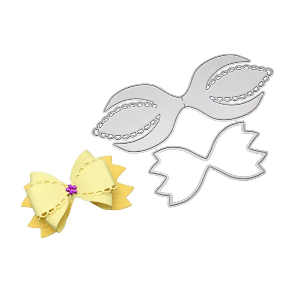 

3pcs Metal Cutting Dies Bow-Knot Frames Stencils For DIY Scrapbooking Album Paper Decorative Crafts Embossing Die Cut 2019 New