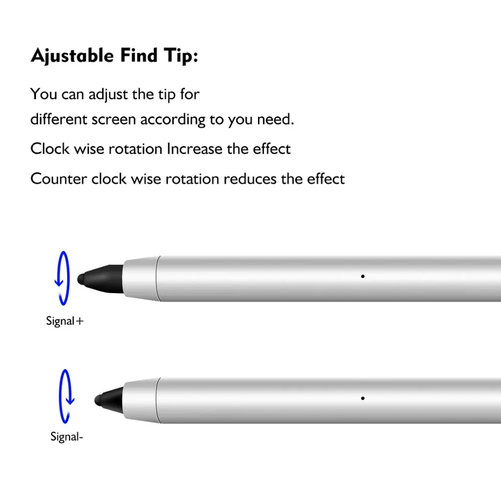 lingchen Auto Sleep adjustable micro USB charging metal stylus Touch Pen 3
