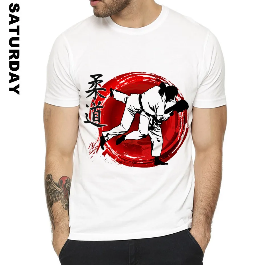 Мужская Эволюция дзюдо Дизайн забавная футболка для мужчин и женщин, унисекс Удобная дышащая Футболка мужская уличная одежда - Цвет: HCP402B